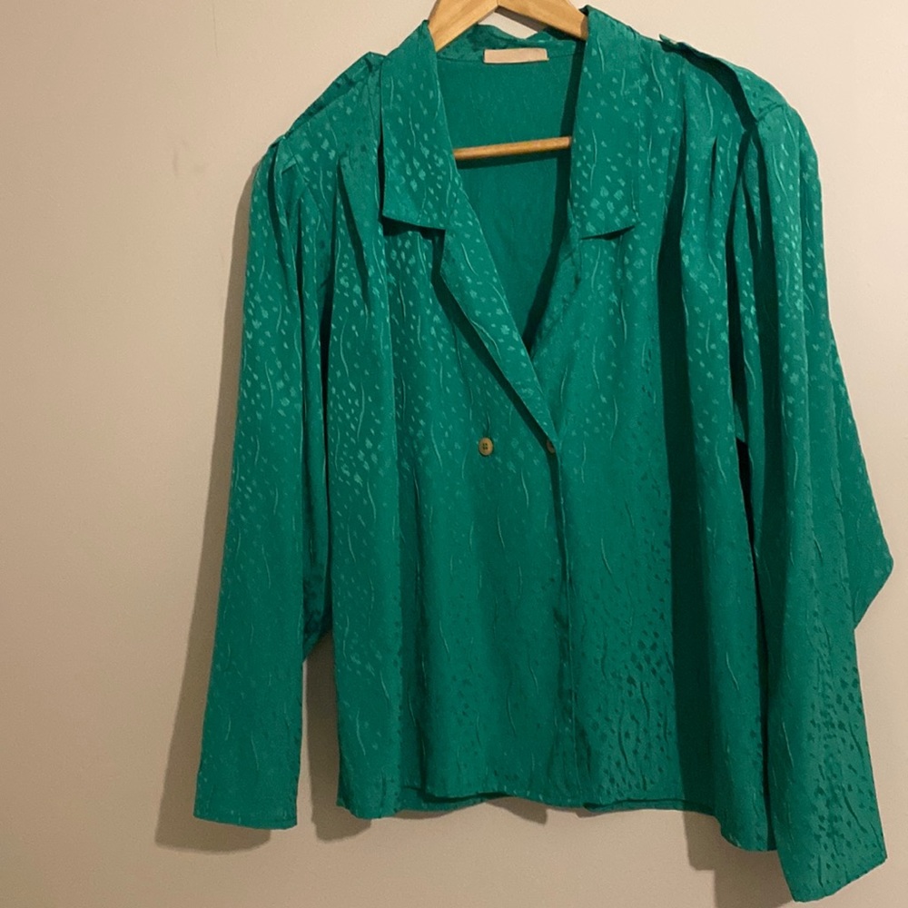 Unique Green Vintage Blouse